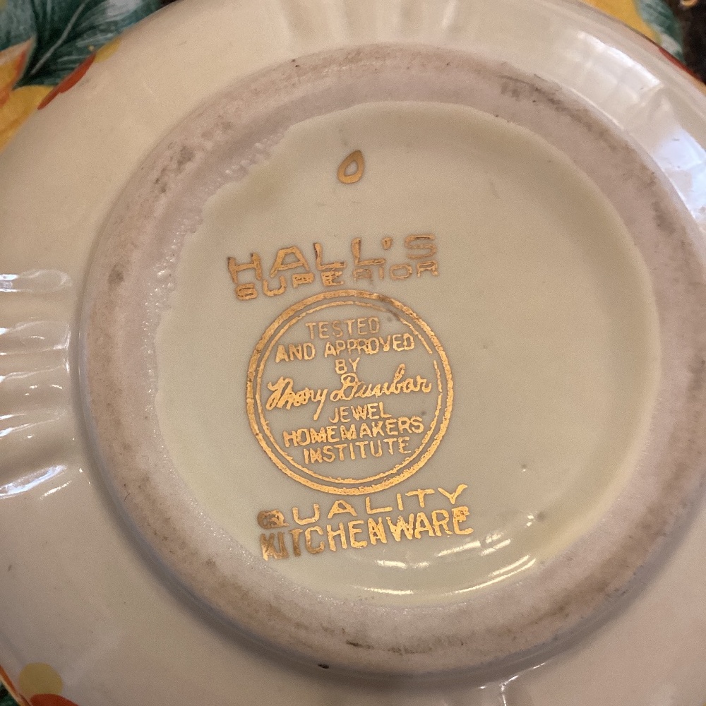 HALL’S Superior quality kitchenware collectible bowl